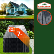 Trapezblech ARON, 12er-Set, 129x46cm, anthrazit