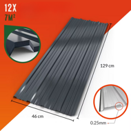 Trapezblech ARON, 12er-Set, 129x46cm, anthrazit