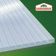 Hohlkammer-Polycarbonat MARK 4 mm, 60,5x121x0,6 cm, 10 Stück, transparent
