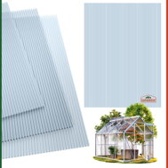 Hohlkammer-Polycarbonat MARK 4 mm, 60,5x121x0,6 cm, 10 Stück, transparent