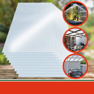 Hohlkammer-Polycarbonat MARK 6 mm, 60,5x121x0,6 cm, 10 Stück, transparent