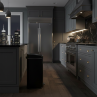 Sensor-Mülleimer DEUS, 58 Liter, schwarz