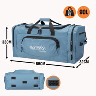 Schulter-Reisetasche JERGY, 90 l, 65x32x33 cm, blau