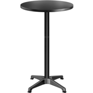Höhenverstellbarer Aluminium Stehtisch NERO Ø60cm, schwarz