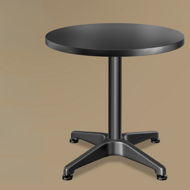 Höhenverstellbarer Aluminium Stehtisch NERO Ø60cm, schwarz