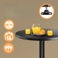 Höhenverstellbarer Aluminium Stehtisch NERO Ø60cm, schwarz