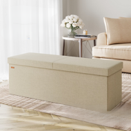 Hocker mit Stauraum EDMUND, beige