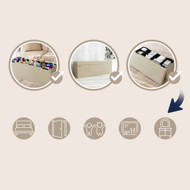 Hocker mit Stauraum EDMUND, beige