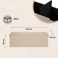 Hocker mit Stauraum EDMUND, beige
