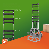 Höhenverstellbare Sackkarre TROY, max. 80kg, silber/schwarz