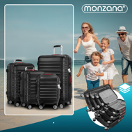 Hartschalenkoffer Set AERO, 4-tlg., ABS, schwarz