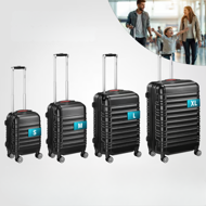 Hartschalenkoffer Set AERO, 4-tlg., ABS, schwarz