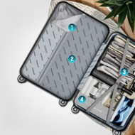 Hartschalenkoffer Set AERO, 4-tlg., ABS, schwarz