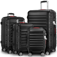 Hartschalenkoffer Set AERO, 4-tlg., ABS, schwarz