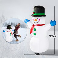 Aufblasbarer Schneemann beleuchtet, 120 cm, weiß