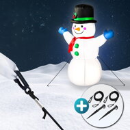 Aufblasbarer Schneemann beleuchtet, 120 cm, weiß