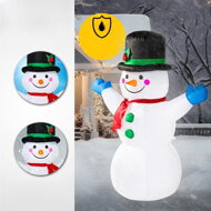 Aufblasbarer Schneemann beleuchtet, 120 cm, weiß