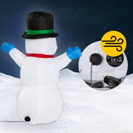 Aufblasbarer Schneemann beleuchtet, 120 cm, weiß
