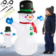 Aufblasbarer Schneemann beleuchtet, 120 cm, weiß
