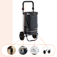 Einkaufstrolley EASY, 50 l, schwarz