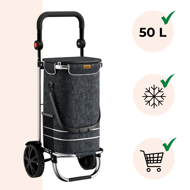 Einkaufstrolley EASY, 50 l, schwarz