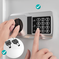 Elektrischer Möbeltresor SAFETY, 31x20x20 cm, silber