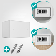 Elektrischer Möbeltresor SAFETY, 31x20x20 cm, silber