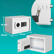 Elektrischer Möbeltresor SAFETY, 31x20x20 cm, silber