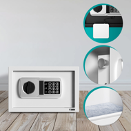 Elektrischer Möbeltresor SAFETY, 31x20x20 cm, silber