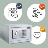 Elektrischer Möbeltresor SAFETY, silber