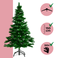 Künstlicher Weihnachtsbaum RUDOLPH, 150 cm, grün