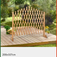 Holzgitter ROSEMARY für Blumen, 200x107 cm, naturbraun