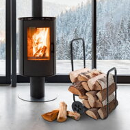 Holztransportwagen AUREL, 56x45x105 cm, schwarz