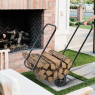 Holztransportwagen AUREL, 56x45x105 cm, schwarz