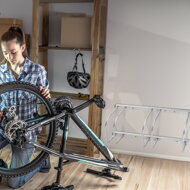 Fahrradständer BIKE, 84x32x27 cm, silber