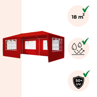 Party-Zelt NEAPOL, 3x6 m, rot