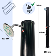Solardusche KARIBIK, 35 l, schwarz
