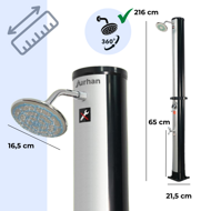 Solardusche KARIBIK, 35 l, silber/schwarz