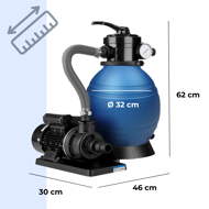 Sandfilteranlage für Pool AQUA 10 200 l/h, blau