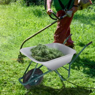 Schubkarre GREEN BARRY verzinkt, max. Kapazität 100 l/250 kg, silber/schwarz