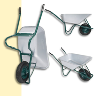 Schubkarre GREEN BARRY verzinkt, max. Kapazität 100 l/250 kg, silber/schwarz