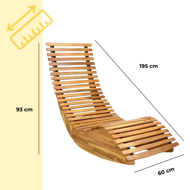 Schaukelliege BALI, 60x195x70 cm, naturbraun