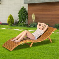 Gartenliege FLORIDA, klappbar, 57x190x51 cm, naturbraun