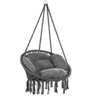 Hängesessel BOHO mit Kissen, Ø 61 cm, anthrazit