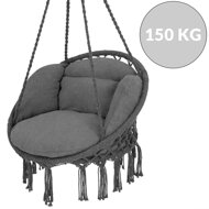 Hängesessel BOHO mit Kissen, Ø 61 cm, anthrazit
