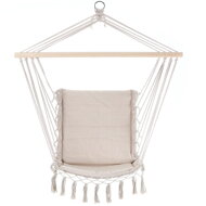 Hängesessel BOHO mit Kissen, Ø 61 cm, beige