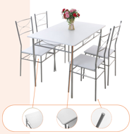 Essgruppe PAUL, 5-teilig, samtweiß