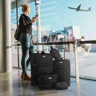 Kofferset TRAVEL, 5-teilig, schwarz