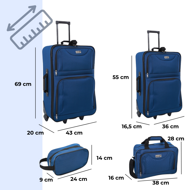 Kofferset TRAVEL, 5-teilig, mitternachtsblau