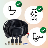 Rohrreinigungsset Premium, 30 m, schwarz
